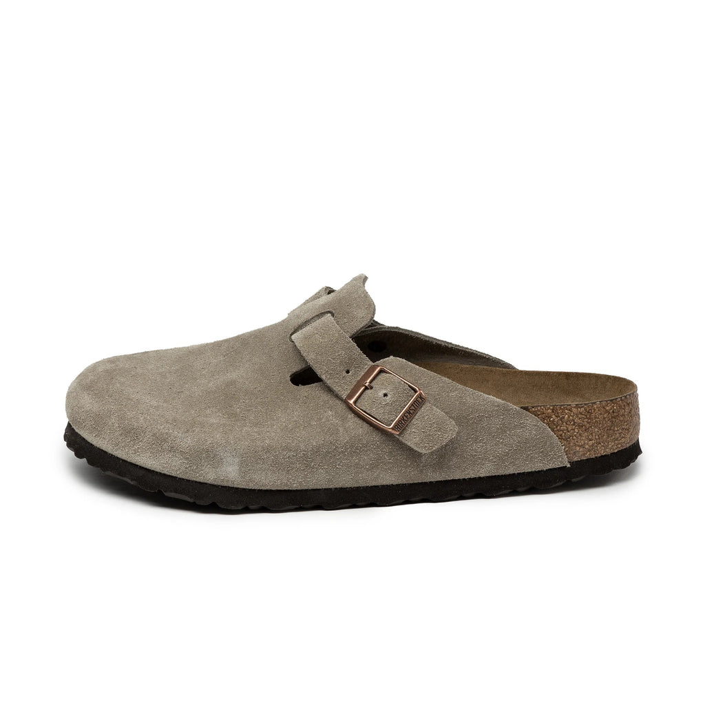 Birkenstock Boston Soft Footbed "Suede Taupe"
