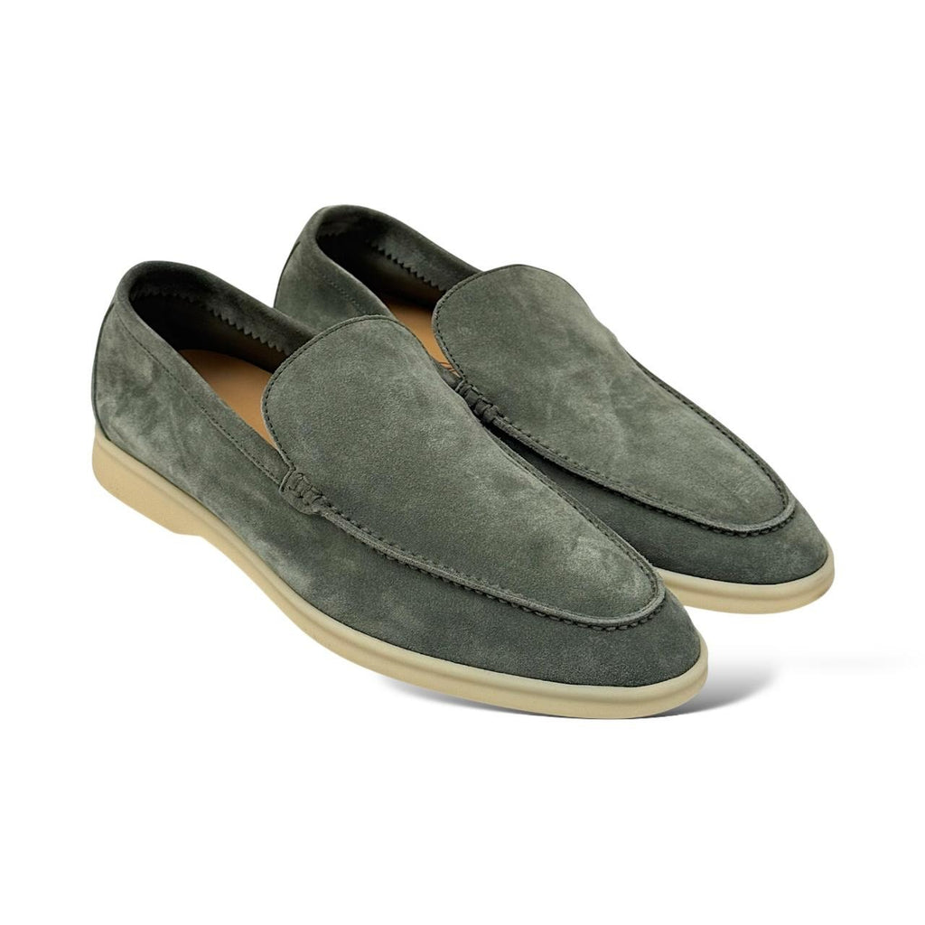 Loro Piana Summer Walk Loafer Suede Frozen Fir