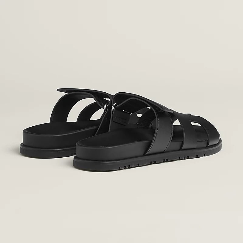 Hermès Chypre Sandals "Black Noir"