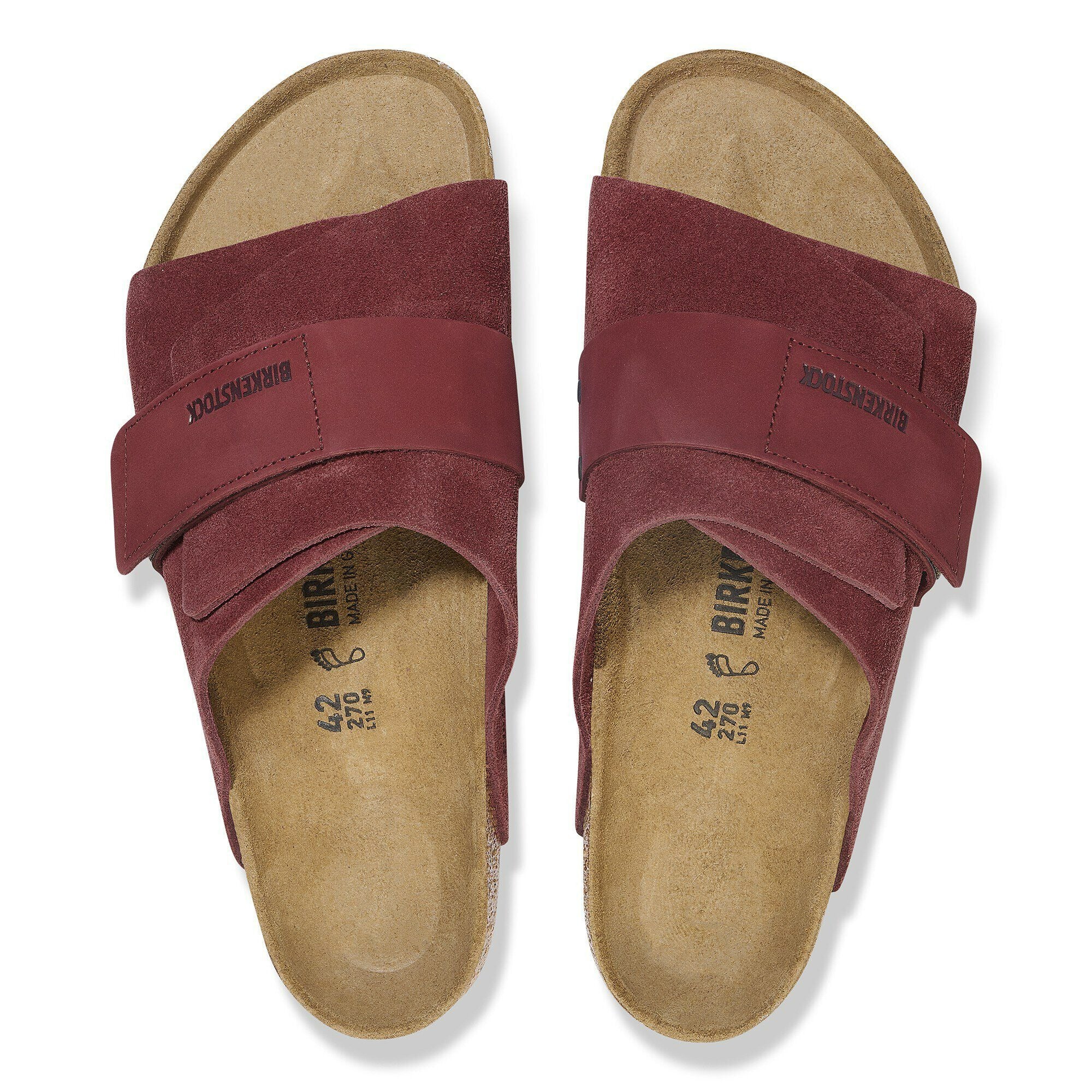 Birkenstock Kyoto "Maroon" Nubuck/Suede Leather