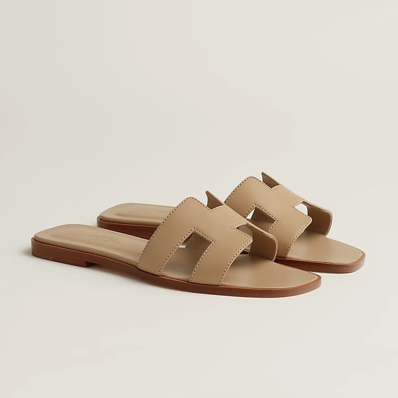 Hermès Oran Sandals "Beige Lin"