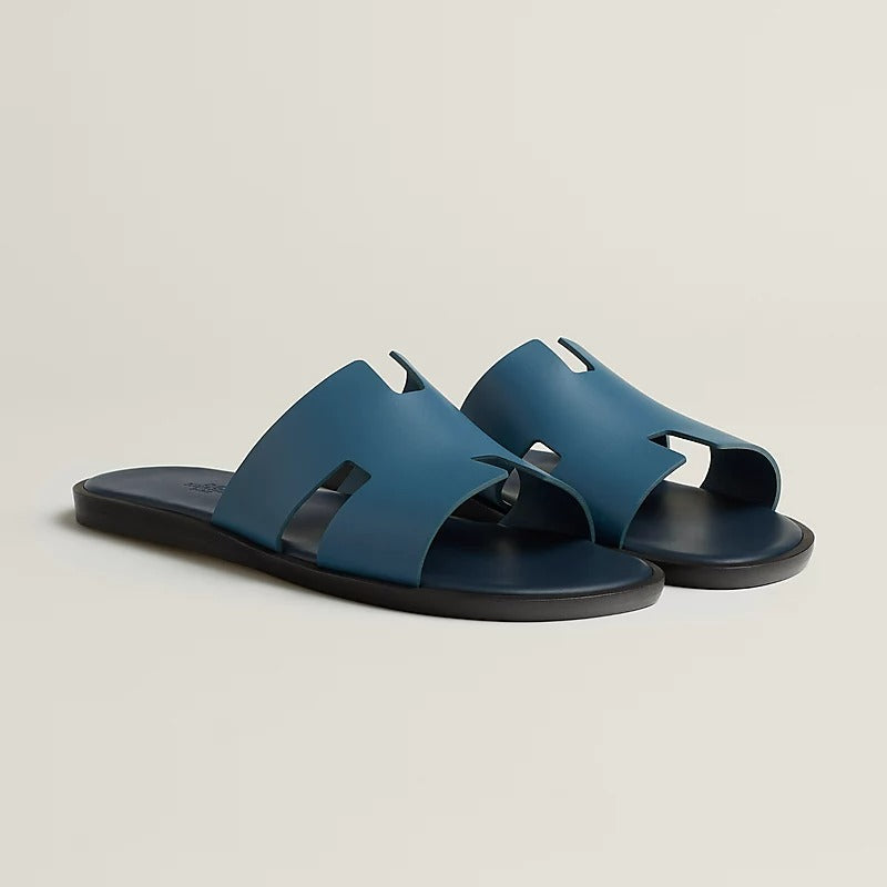 Hermes Izmir Sandal "Noir" Smooth Calfskin Leather