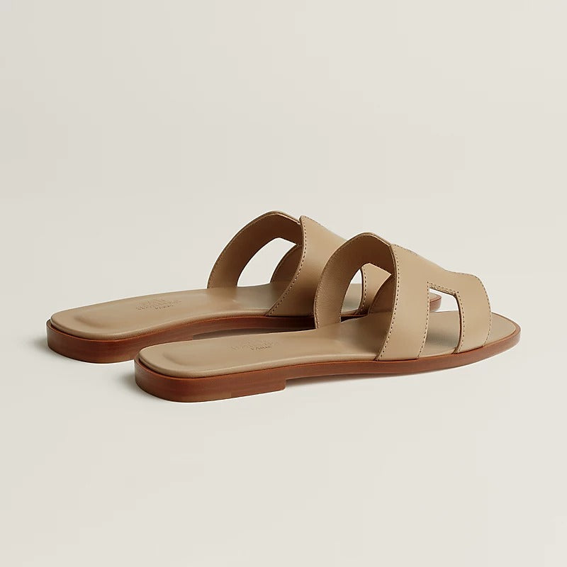 Hermès Oran Sandals "Beige Lin"