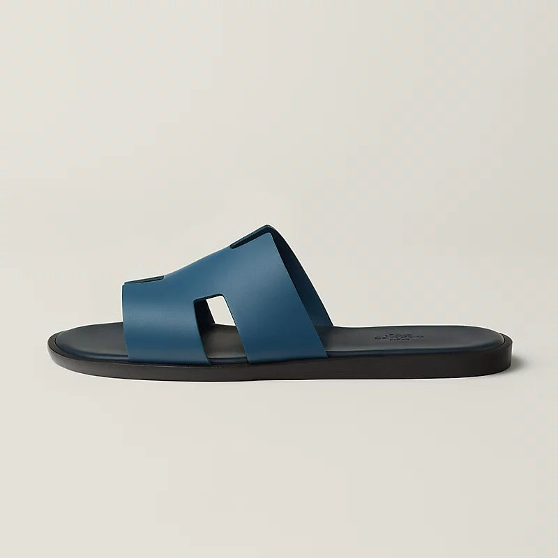 Hermes Izmir Sandal "Noir" Smooth Calfskin Leather