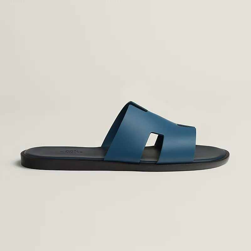 Hermes Izmir Sandal "Noir" Smooth Calfskin Leather