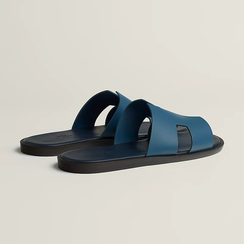 Hermes Izmir Sandal "Noir" Smooth Calfskin Leather