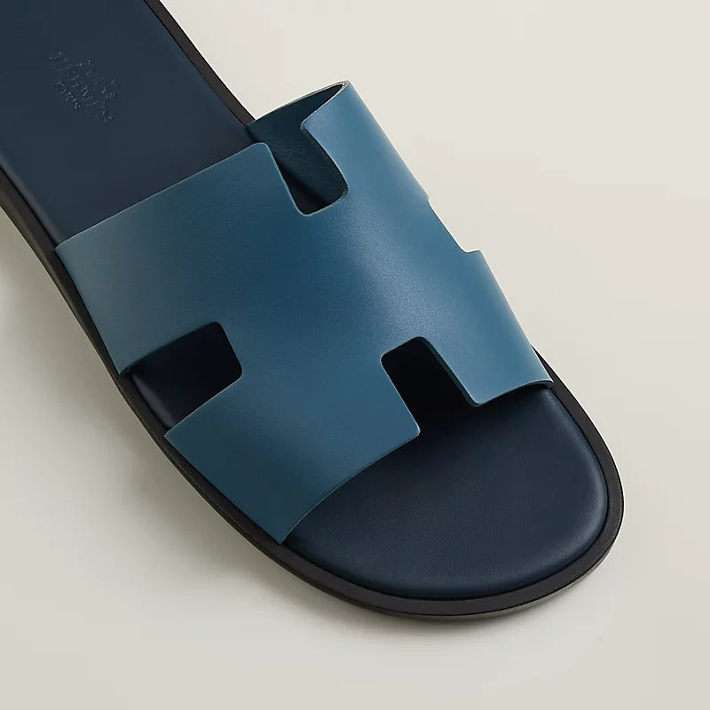 Hermes Izmir Sandal "Noir" Smooth Calfskin Leather