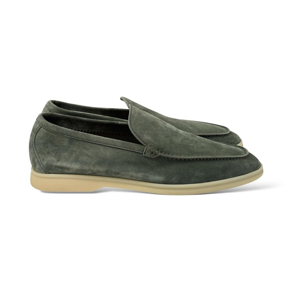 Loro Piana Summer Walk Loafer Suede Frozen Fir