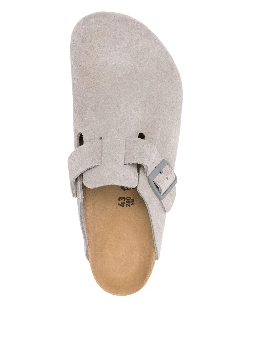 Birkenstock boston soft foodbed Suede "Antique White"