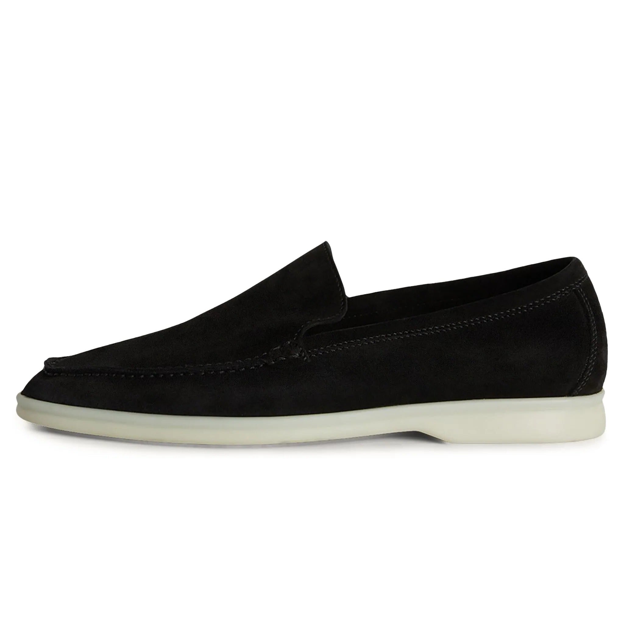 Loro Piana Summer Walk "Suede Black" Loafers