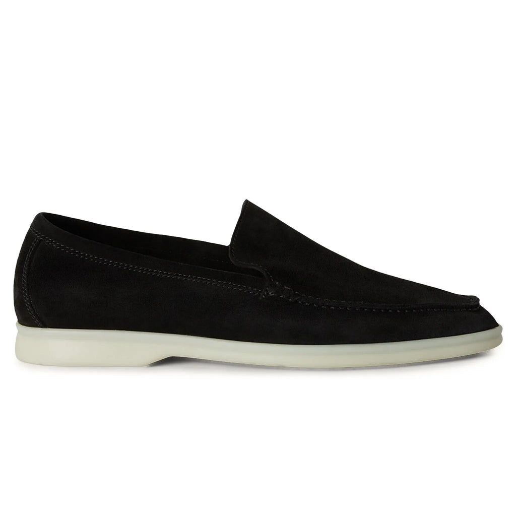 Loro Piana Summer Walk "Suede Black" Loafers