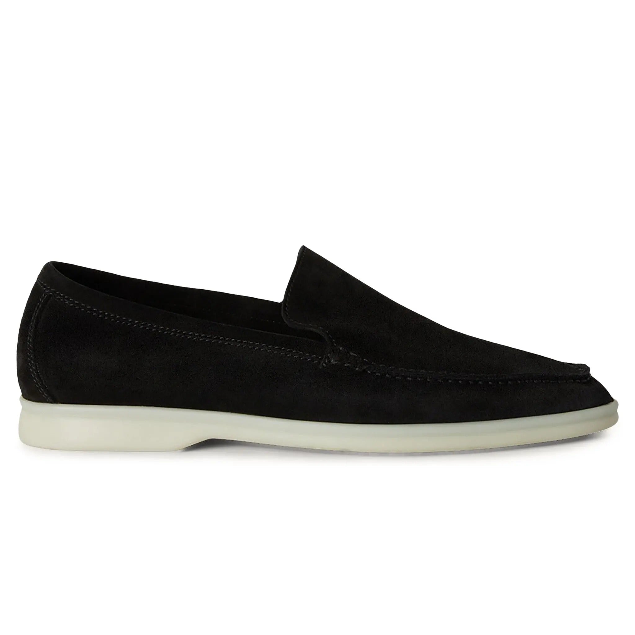 Loro Piana Summer Walk "Suede Black" Loafers