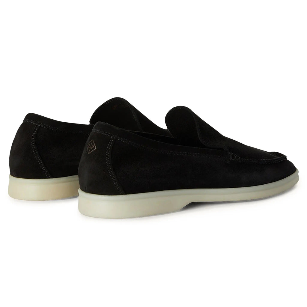 Loro Piana Summer Walk "Suede Black" Loafers