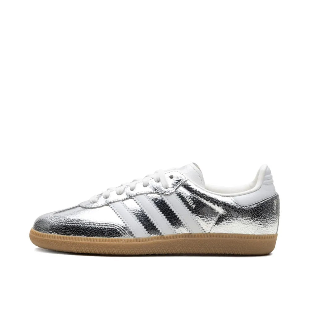 adidas Samba OG "Silver Metallic Cracked Leather"