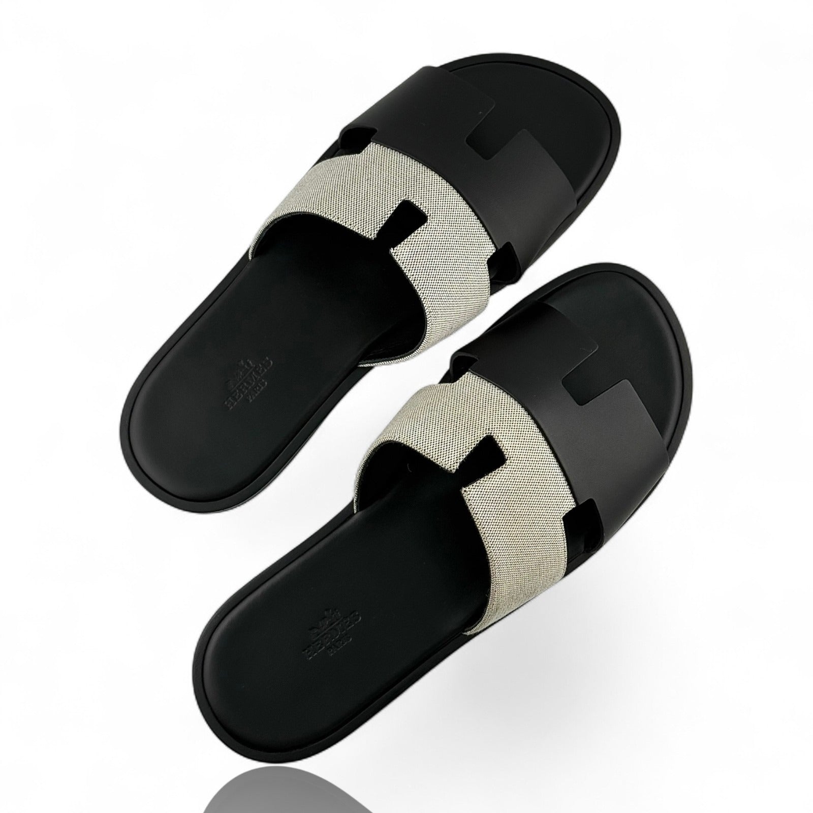 Hermes Izmir Sandal "Black & White GREY