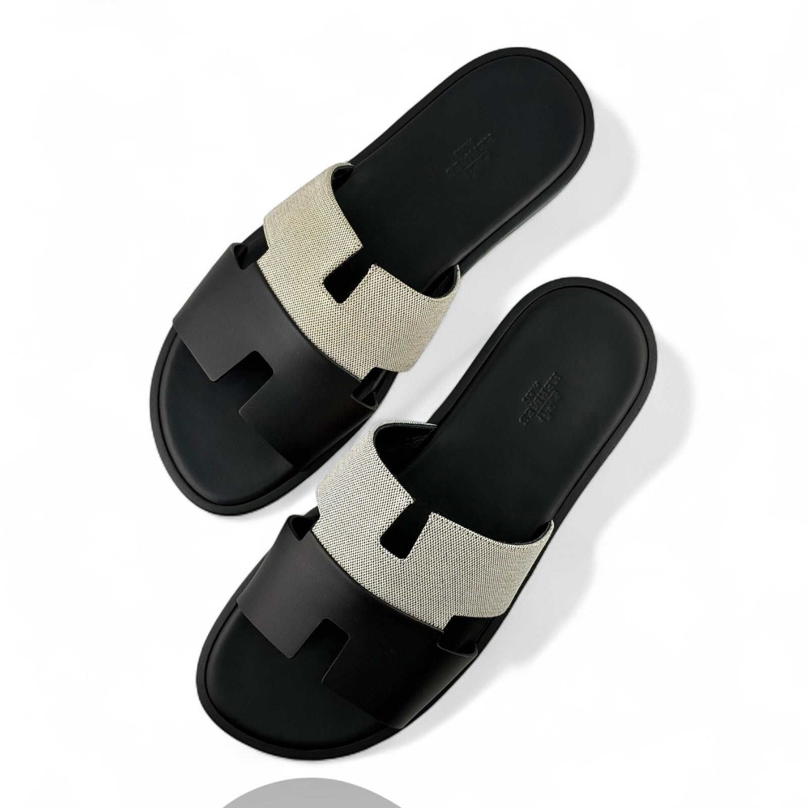 Hermes Izmir Sandal "Black & White GREY